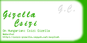 gizella csizi business card